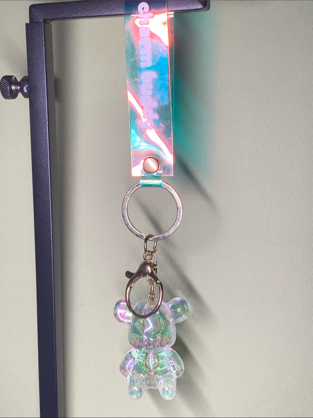 Charm Buddy Keychain - Sparkly Bear